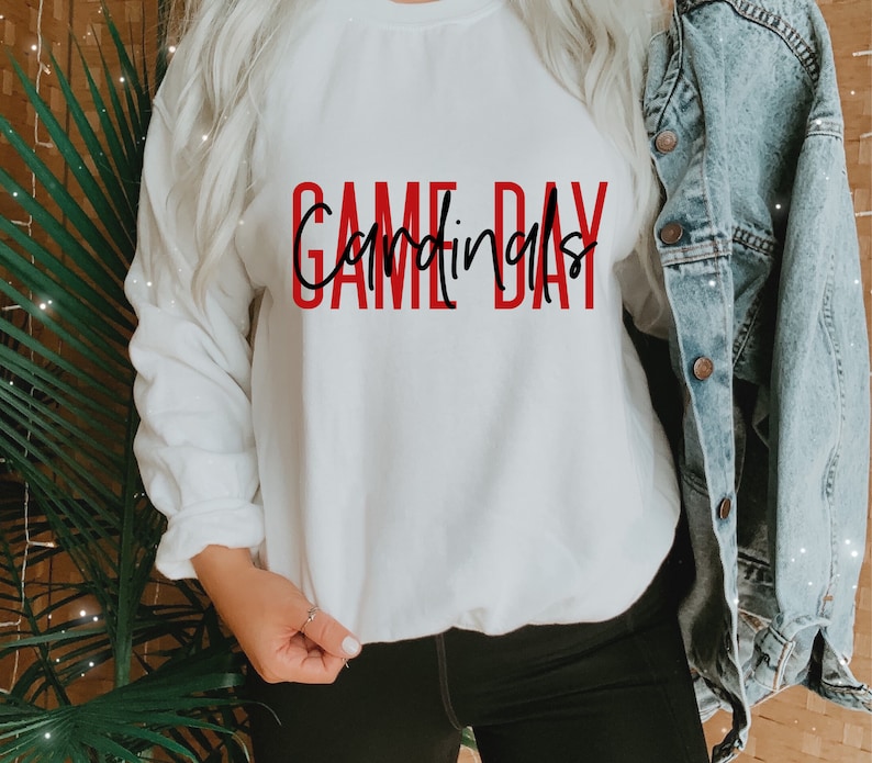 Game Day Cardinals Sweatshirt, Game Day Sweatshirt, Cardinals Sweatshirt, Football Sweatshirt, Football Crewneck