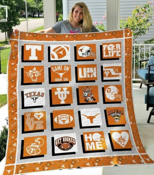 Game On Hook Em Texas Long Horns Qult Bedding Set