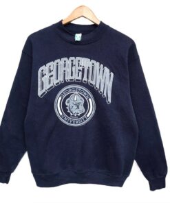 Georgetown Hoyas Crewneck Vintage Discus Athletic Blue Sweatshirt