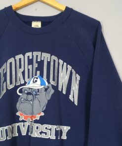 Georgetown University Printed Spell Out Crewneck Georgetown Hoyas Ncaa Sweater