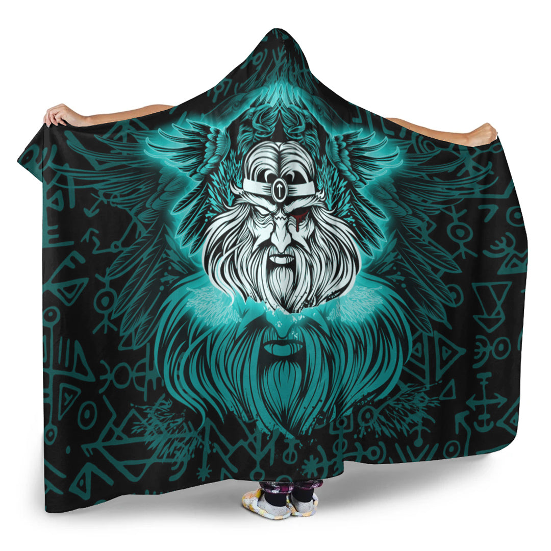 Gifts Fleece Sherpa Blanket Personalized Viking Hooded Blanket