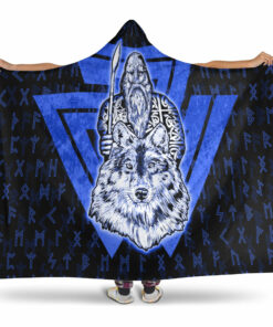 Gifts Fleece Sherpa Blanket Viking Hooded Blanket