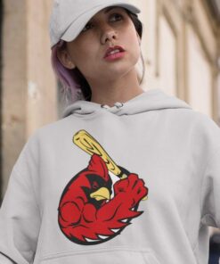 Go Cardinals Baseball Cardinal Pride Women Or Men Sweatshirt Yard Bird At The Plate Great Christmas Gift For Any Cardinal Lover