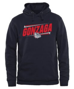 Gonzaga Bulldogs Double Bar Pullover Hoodie Navy Gifts for Fans