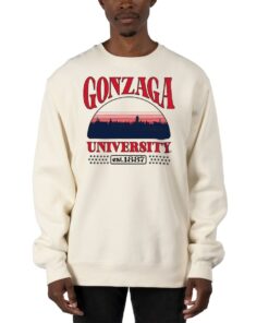Gonzaga Bulldogs Uscape Apparel Premium Heavyweight Pullover Sweatshirt Cream Gifts for Fans