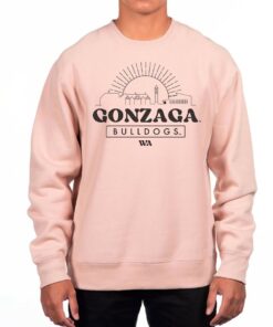 Gonzaga Bulldogs Uscape Apparel Premium Heavyweight Pullover Sweatshirt Pink Gifts for Fans