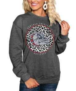 Gonzaga Bulldogs Women's Call the Shots Pullover Sweatshirt Charcoal Gifts for Fans