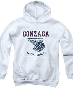 Gonzaga University Basketball Hoop Unisex Youth Pull-Over Hoodie Gifts for Fans