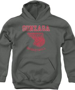 Gonzaga University Basketball Hoop Unisex Youth Pull-Over Hoodie Gifts for Fans