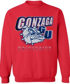 Gonzaga University Bulldogs Zags Vintage NCAA Crewneck Sweatshirt Red Gifts for Fans