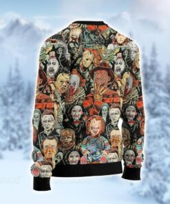 Halloween Ugly Christmas Sweater, Horror Movie Sweater