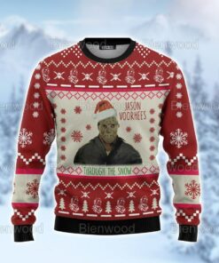 Halloween Ugly Christmas Sweater, Jason Voorhees Christmas Sweater