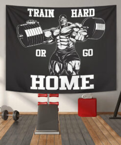 Home Gym Banner Flag Tapestry Decor Bodybuilding