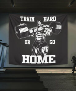Home Gym Banner Flag Tapestry Decor Bodybuilding