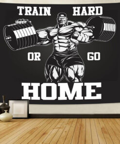 Home Gym Banner Flag Tapestry Decor Bodybuilding