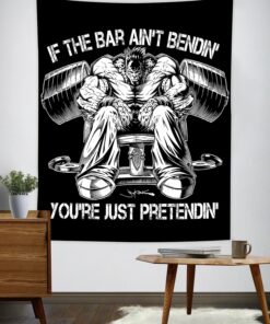Home Gym Decor Banner Flag Tapestry Motivational Quotes Gifts for Gymer