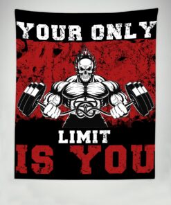 Home Gym Decor Motivational Quotes Flag Banner Tapestry