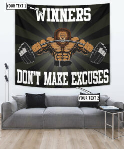 Home Gym Decor Wall Art Banner Flag Tapestry Lion