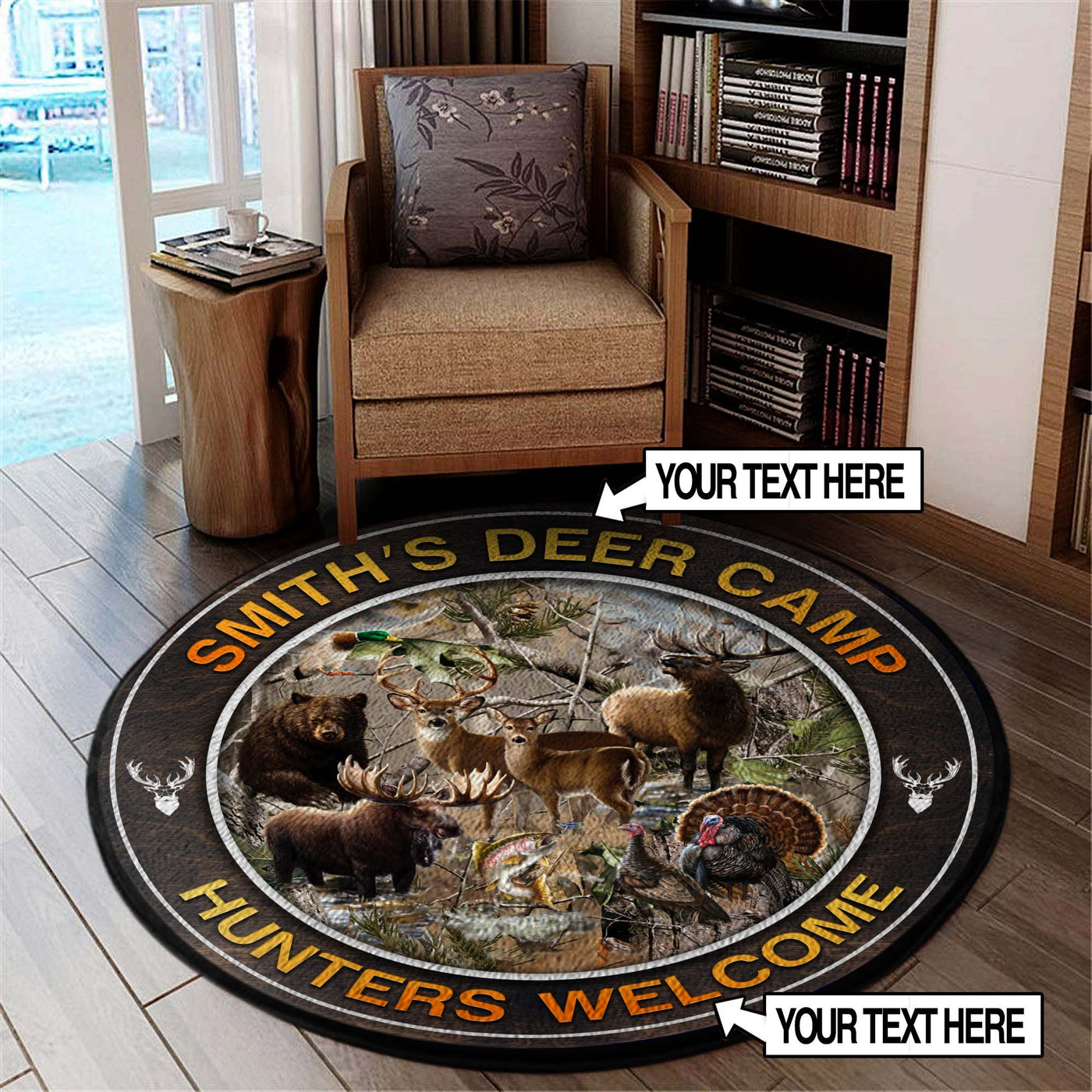Hunters Welcome Round Rug, Carpet