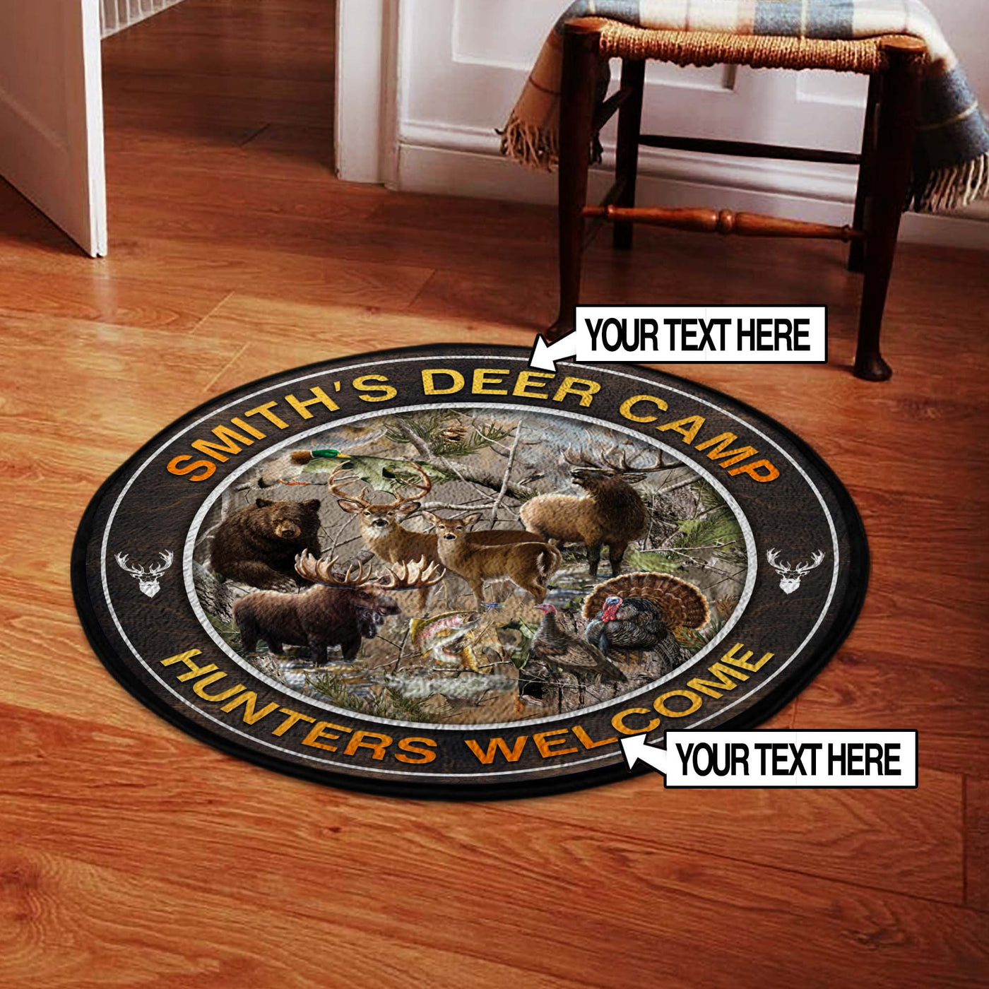Hunters Welcome Round Rug, Carpet