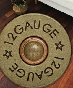 Hunting Lodge Decor Round Rug Guage Hunting Man Cave