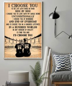 I Choose You Soccer Couple Personalized Poster Wall Art Prints Home Bedroom Decor Meaning Gifts for Husband Wife Sports Lovers
