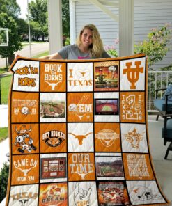 I Love Texas Longhorns T Shirt Quilt Blanket Fan Made