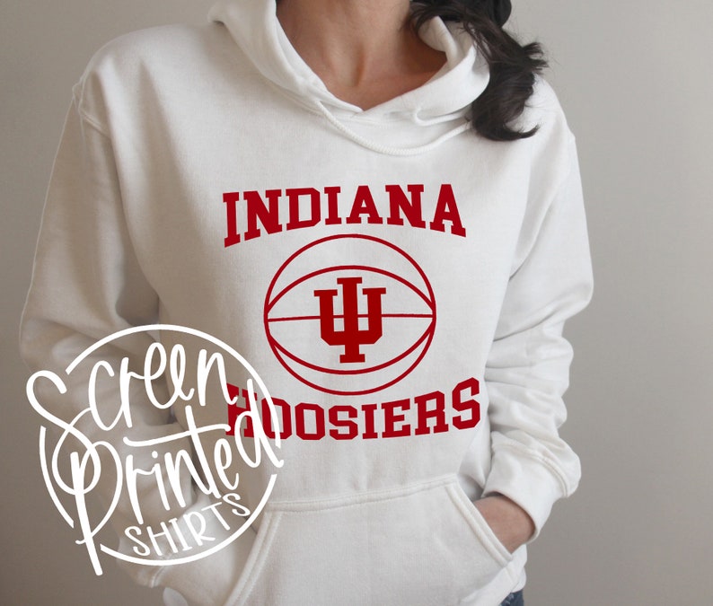 Indiana Hoosier Basketball T-Shirt, Tailgate Party Fan Sweatshirt, IU Basketball Pillow, Graphic Screen print Shirt