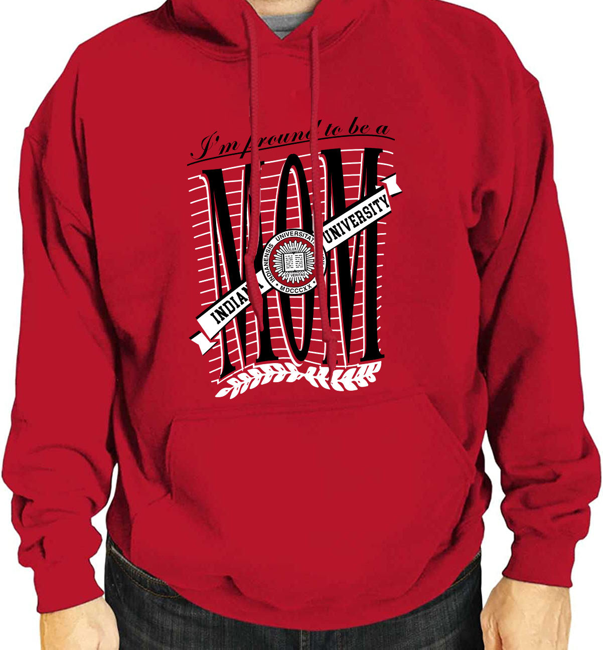 Indiana University Sweatshirt Vintage 90s Jansport IU Indiana University MOM Pullover Crewneck, Hoodie, Shirt Full Size - Image 2