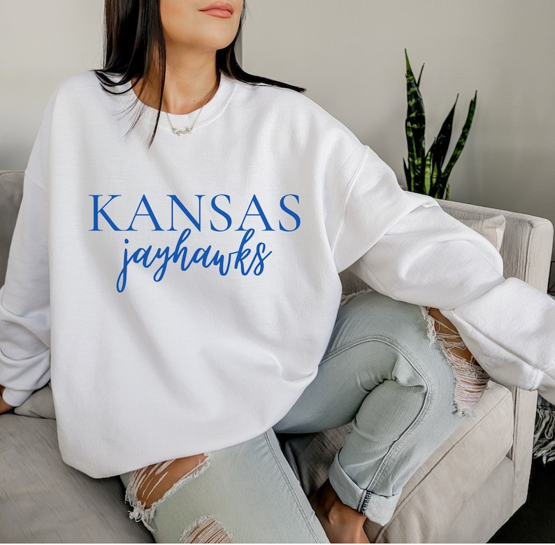 Kansas Gameday Sweatshirt, Kansas Football, Kansas Basketball, Jayhawk Basketball Sweatshirt