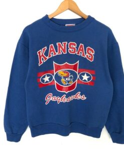 Kansas Jayhawks Football Team Rugby Spellout Pullover Jumper Sweatshirt Nice Design Vintage 80s 90s
