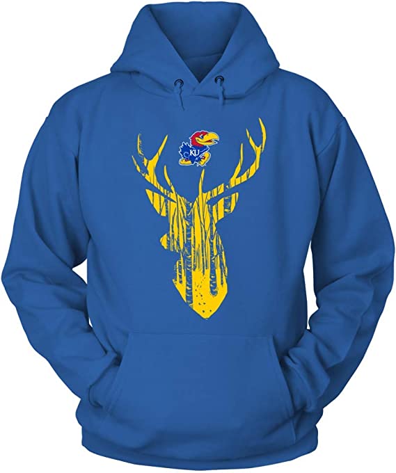 Kansas Jayhawks Hoodie, Hunting Forest Deer Gifts for Fans
