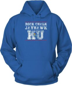 Kansas Jayhawks Hoodie, Rock Chalk Jayhawk Ku Gifts for Fans