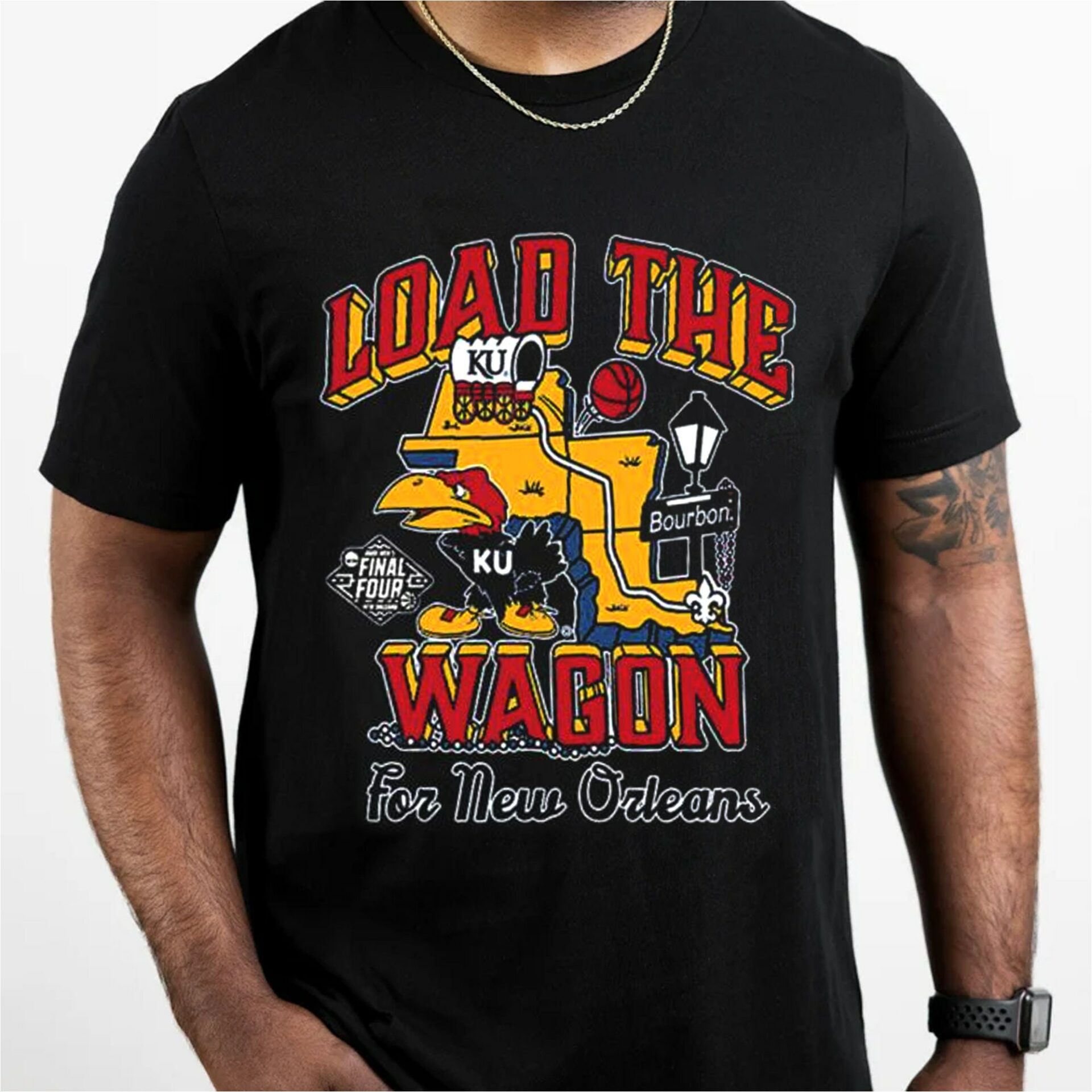 Kansas Jayhawks Load The Wagon For New Orleans 2022 Shirt