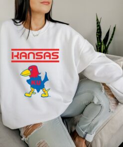 Kansas Jayhawks Retro Print Graphic Sweatshirt, Rock Chalk Shirt, Women's Kansas Sweatshirt, Jayhawks Apparel