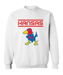 Kansas Jayhawks Retro Print Graphic Sweatshirt, Rock Chalk Shirt, Women's Kansas Sweatshirt, Jayhawks Apparel