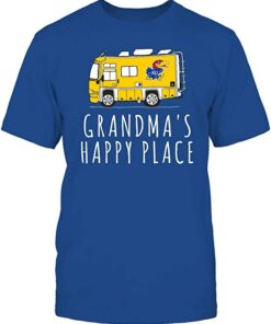 Kansas Jayhawks Shirt, Camping Grandma's Happy Place Team