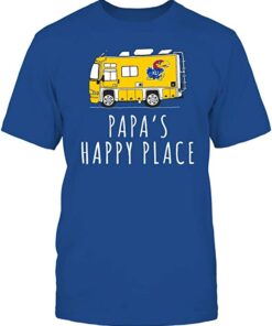 Kansas Jayhawks Shirt, Camping Papa's Happy Place Team