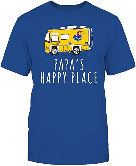 Kansas Jayhawks Shirt, Camping Papa's Happy Place Team