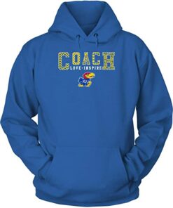 Kansas Jayhawks Shirt, Coach Love Inspire Slogan Patterned Team
