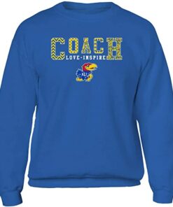 Kansas Jayhawks Shirt, Coach Love Inspire Slogan Patterned Team