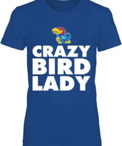 Kansas Jayhawks Shirt, Crazy Bird Lady Red Shirt