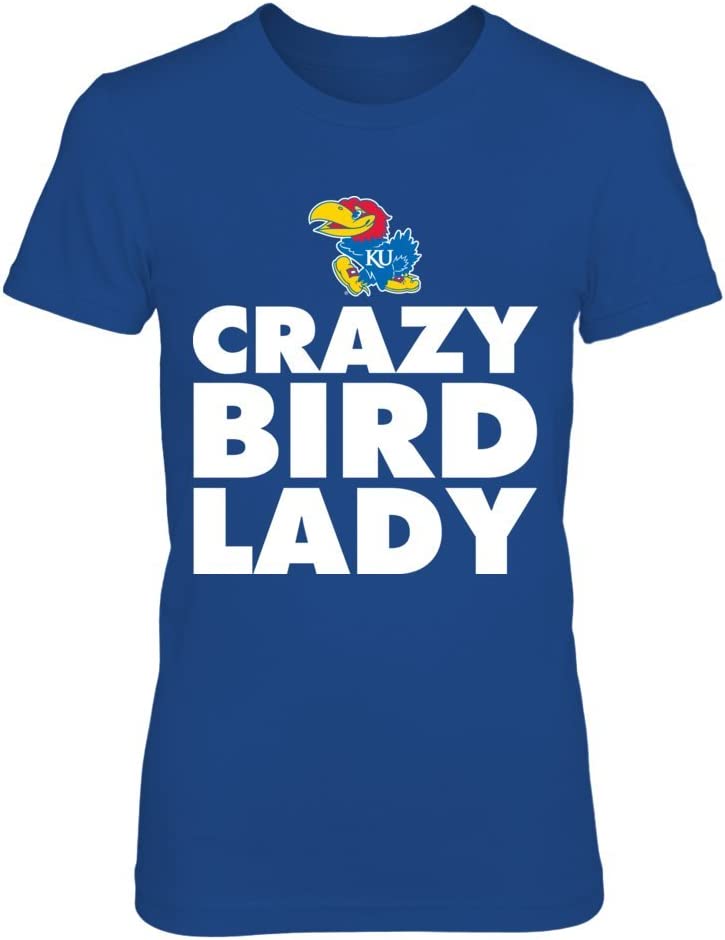 Kansas Jayhawks Shirt, Crazy Bird Lady Red Shirt
