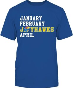 Kansas Jayhawks Shirt, January February April