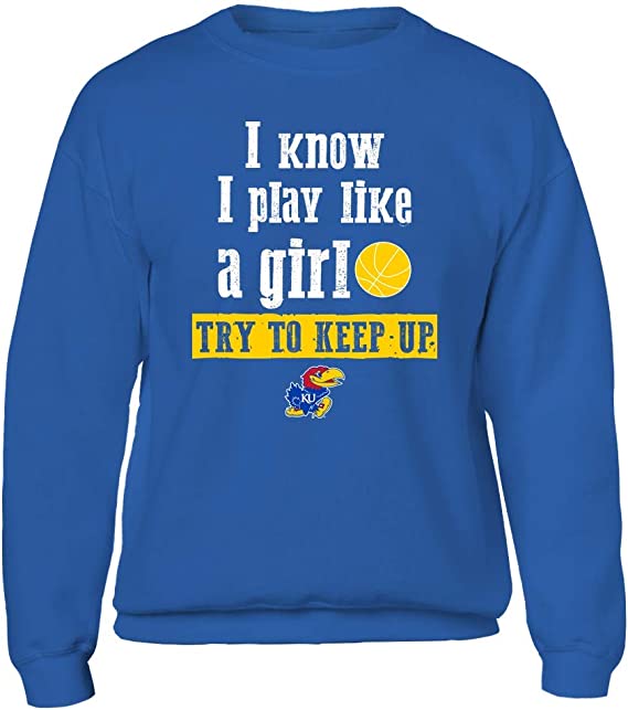Kansas Jayhawks Shirt, Play Like A Girl Basketball Team