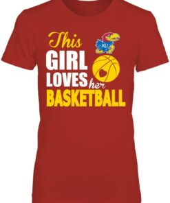 Kansas Jayhawks Shirt, This Girl Loves Kansas Basketball