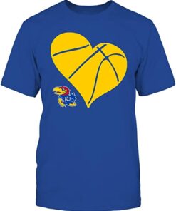 Kansas Jayhawks Tank Top, Ku Basketball Heart Gifts for Fans