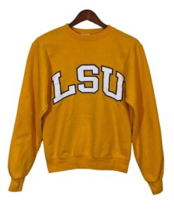 LOUISIANA STATE University Fighting Tiger Champion Yellow Sweatshirt