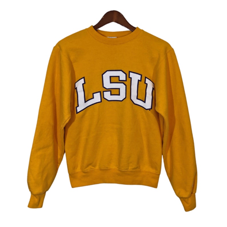 LOUISIANA STATE University Fighting Tiger Champion Yellow Sweatshirt