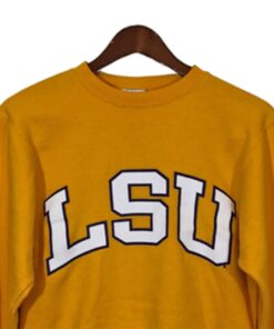 LOUISIANA STATE University Fighting Tiger Champion Yellow Sweatshirt
